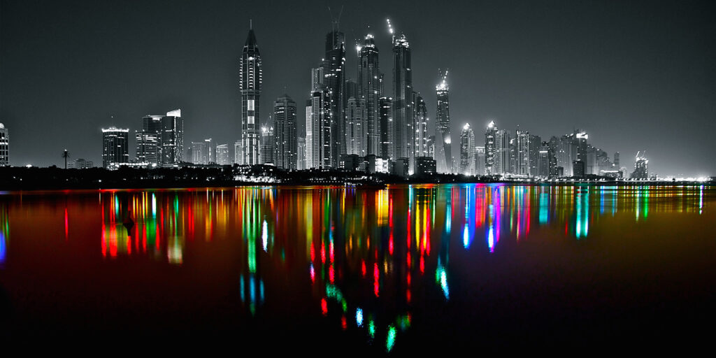 PLATUX Artwork Art Dubai Marina Skyline – A visual representation of the both-and philosophy